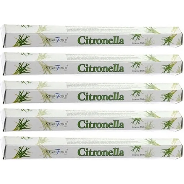 Stamford wierook citroen geur - 100x wierook stokjes - citronella multi