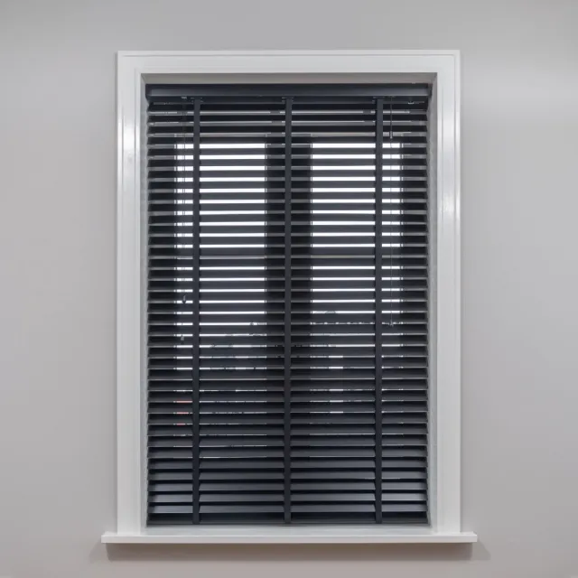 Dutchblinds Houten Jaloezieën - 50mm - Zwart - 80 x 175 cm - Breedtematen van 40 t/m 300 cm