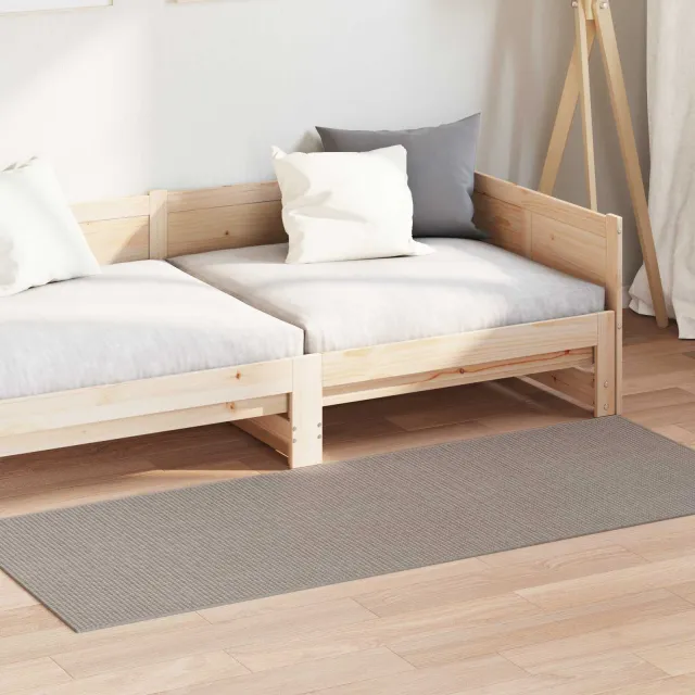 vidaXL Binnen kleed LUGO Crème en Taupe 80 x 200 cm Polyester, foto 2
