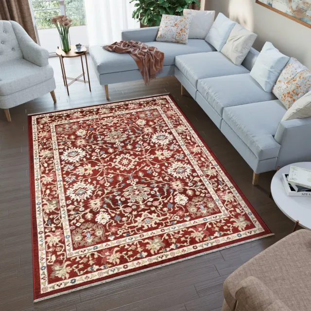 Tapiso Rivoli Vloerkleed Rood Kleed Vintage Oriental Tapijt Rood 5