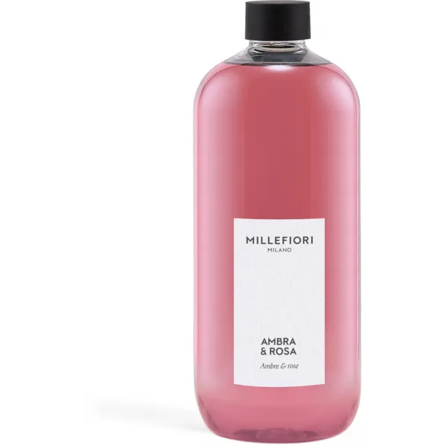 Millefiori Milano Navulling voor Geurstokjes 500 ml - Ambra & Rosa - 9 tot 12 maanden Roze