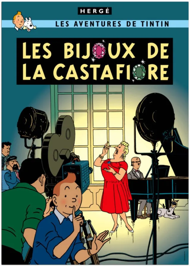 Hergé - Moulinsart - Kuifje Kuifje poster van het album De juwelen van Bianca Castafiore. Officiële Kuifje uitgave. Multi