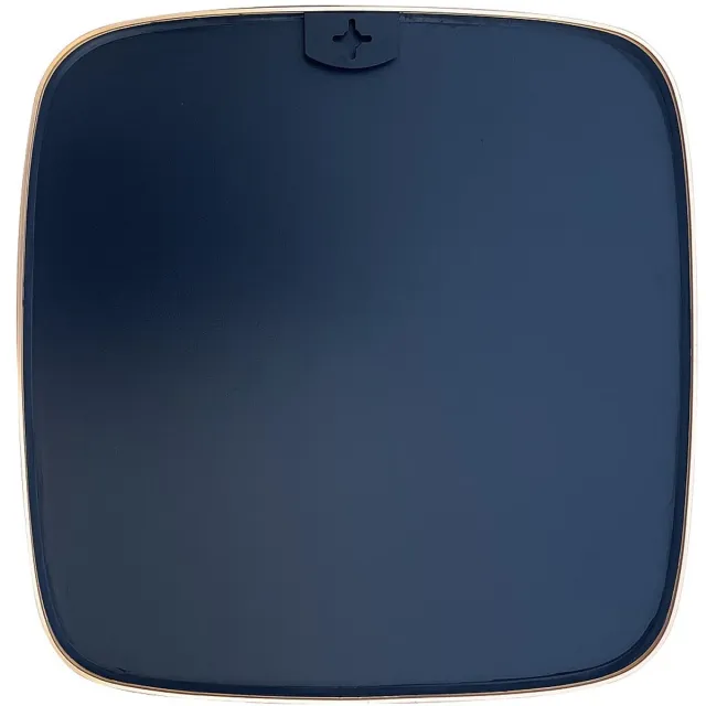 Vente-unique Vierkante spiegel in aluminium - H 60 x B 60 cm - Goudkleurig - ALUNI