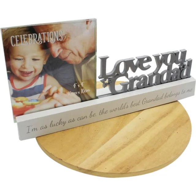 Widdop & Co Fotolijstje, 'Love you Grandad' - Vaderdag wit