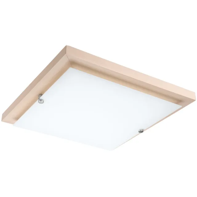 Licht Erlebnisse Licht-Erlebnisse - Erin - LED - Plafonnière - 3000K - 1700lm - van - Hout (grenen) hout - in - wit