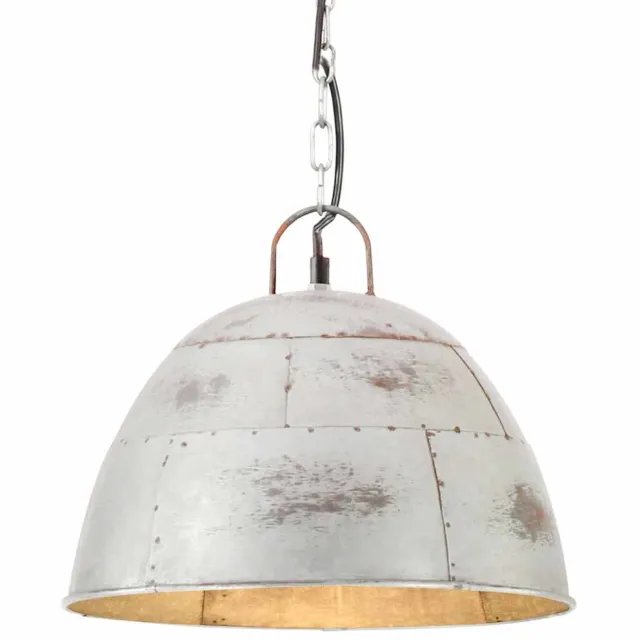 vidaXL Hanglamp industrieel vintage rond 25 W E27 31 cm zilverkleurig