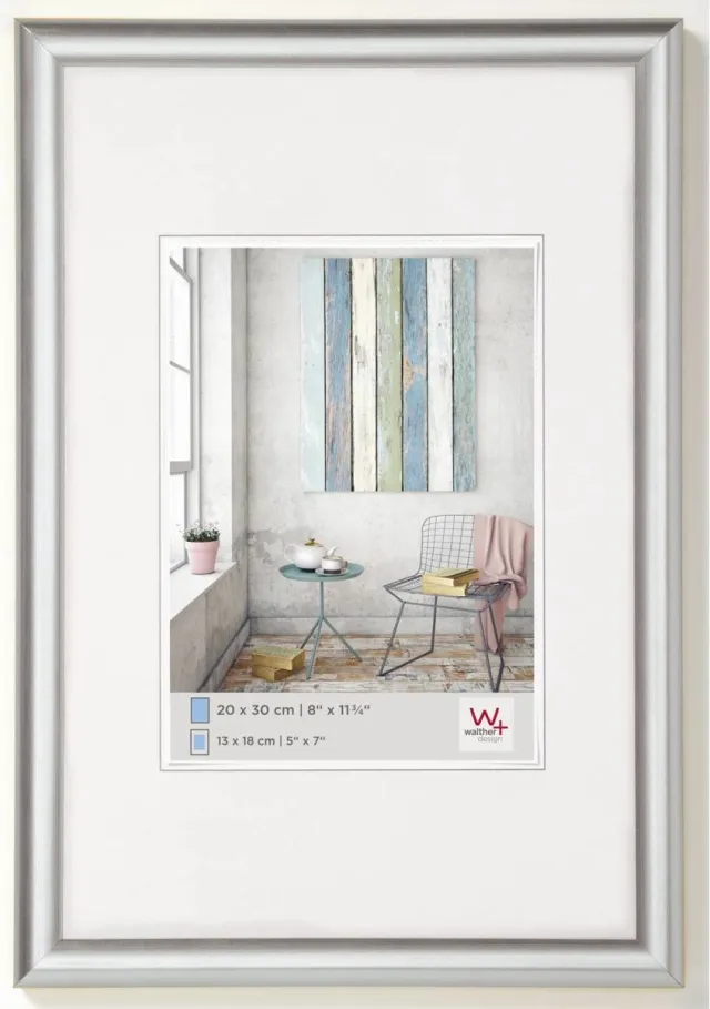 Walther Trendstyle - Kunststof lijst - Fotoformaat 40x50 cm - Zilver