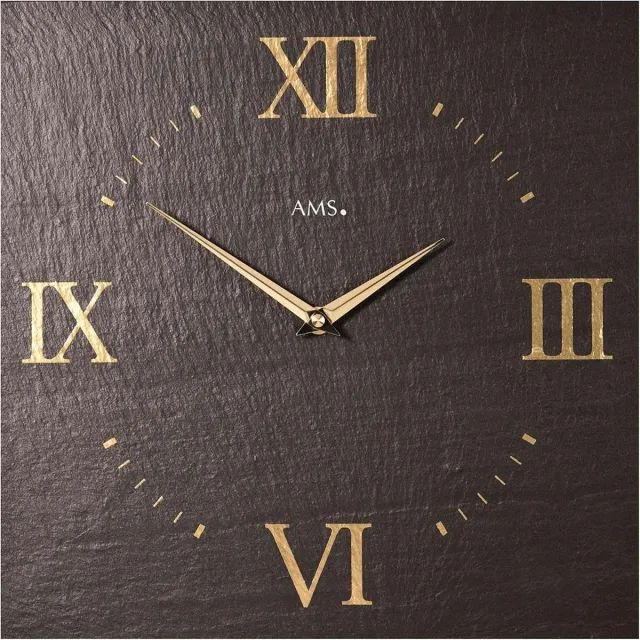 AMS 9517 Wandklok Leisteen Bruin