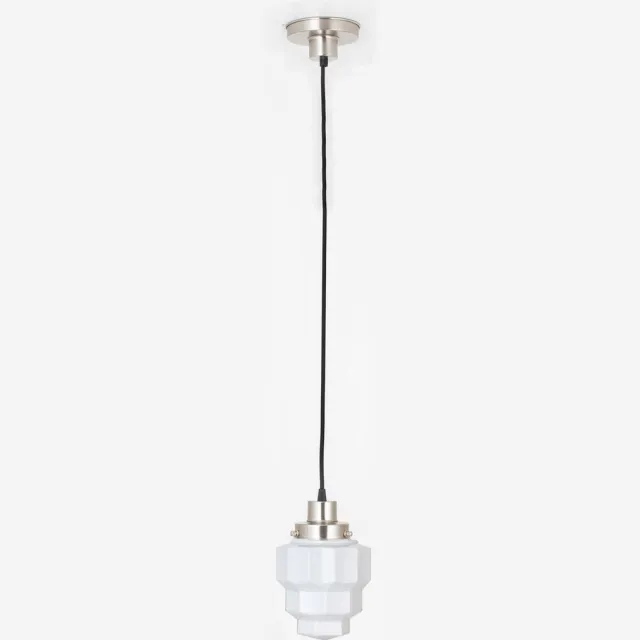 Coloured by Art Hanglamp aan snoer Empire 20's Matnikkel - Art Deco Trade