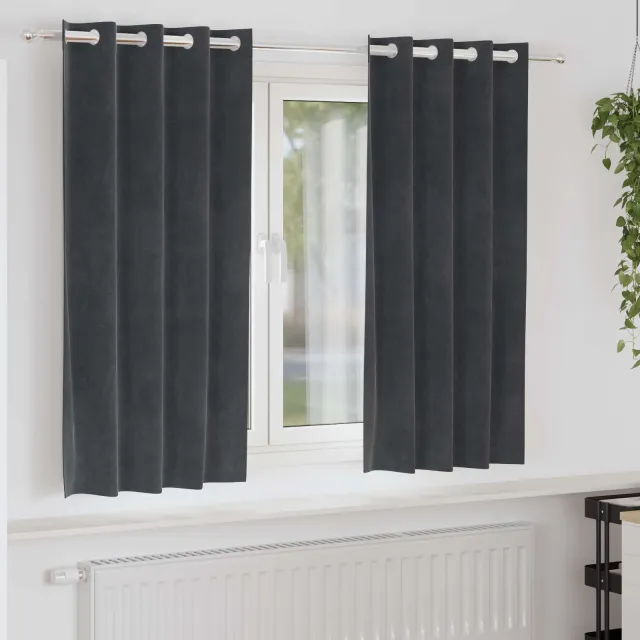 vidaXL Gordijnen 2 st Lichtgrijs 140 x 175 cm fluweel