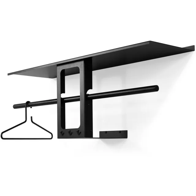 Spinder Design wandkapstok Luno Small 100 Zwart