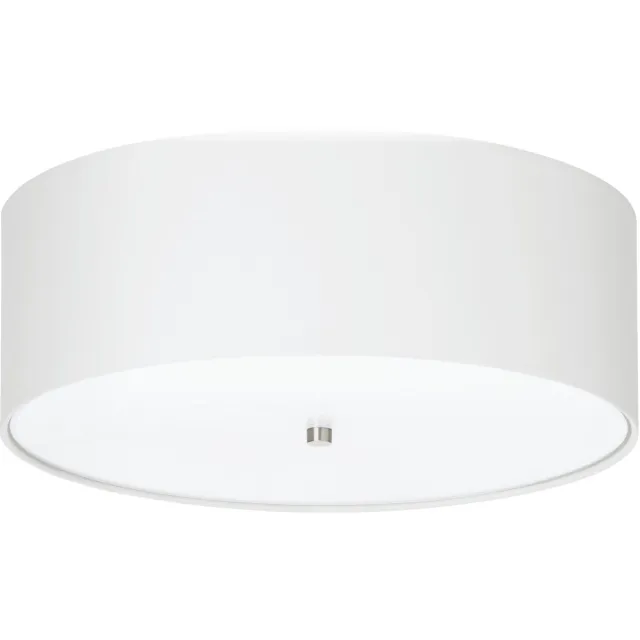 EGLO Pasteri - Plafondlamp - 3 Lichts - ø475 mm. - Nikkel-Mat - Wit