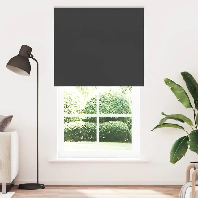 vidaXL Rolgordijn verduisterend 120x210 cm stofbreedte 116,6 cm zwart
