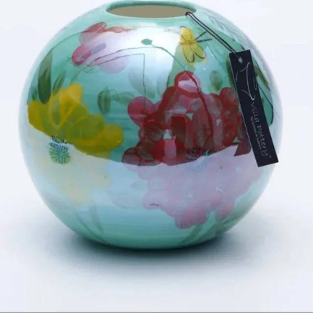 Irishflowers Vaas - Villa Pottery - Decoratie - Woondecoratie - Porselein - Waterdicht - Magic Ball A Groen