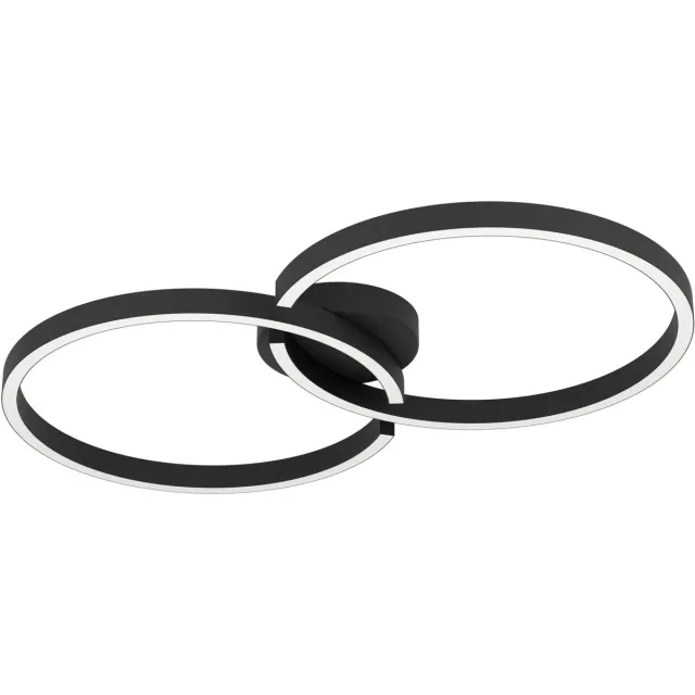 Eglo Gambulaga Plafondlamp - 67.5 cm - Zwart/Wit - Instelbaar RGB & wit licht - Dimbaar