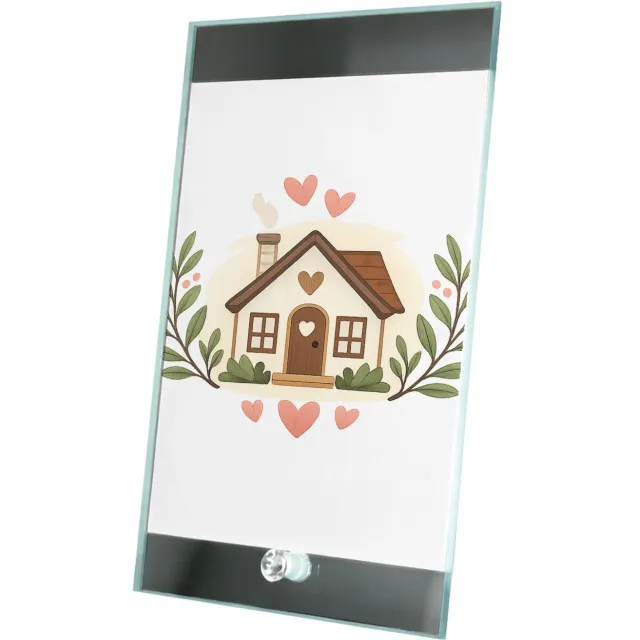 Mr Cadeautjes Glasframe 15 x 23 - design Gezellige keukenposter met liefdevolle huiselijke boodschap | cadeau Wit