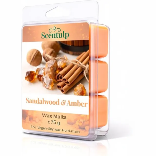 Scentulp Wax Melts Sandelhout & Amber– Warme Houtgeur Diverse kleuren