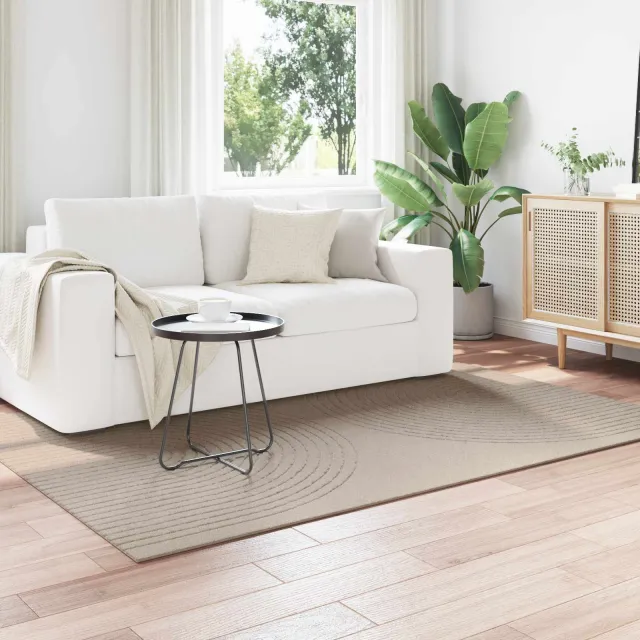 vidaXL Binnen kleed GALATI Beige 140 x 200 cm Polyester Medium Pile, foto 2