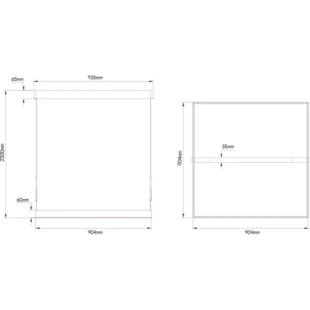 Fantasia Pure Square vierkante LED hanglamp 90x90cm, dimbaar, 3000K, 2520 lumen, donker koperbruin aluminium