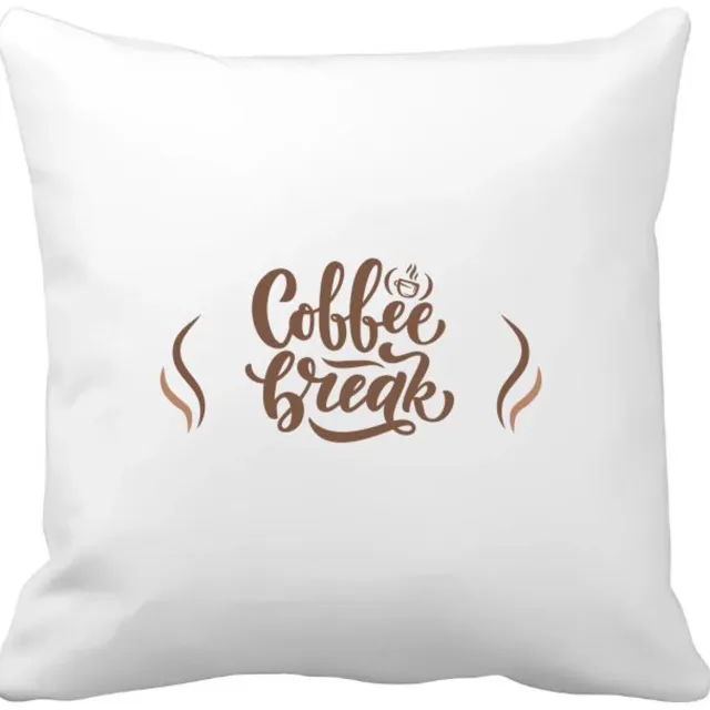 Akyol coffee break Kussen hoes - Koffie - koffie drinkers/liefhebbers - verjaardagscadeau - cadeau - kado - geschenk - verjaardag - collega's - 40 bij 40 cm Multicolor