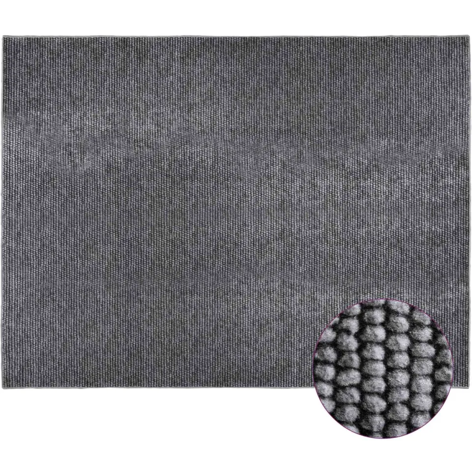 vidaXL Vloerkleed Antraciet 300 x 400 cm 100% Polyester 3 mm Wasbaar Anthraciet