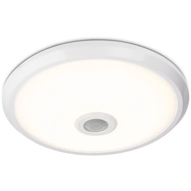 HOFTRONIC LED Plafondlamp - Met bewegingssensor - Rond - Ø29 cm - 12 watt - 1160 Lumen - 4000K neutraal wit - Wit - IP20 voor binnen