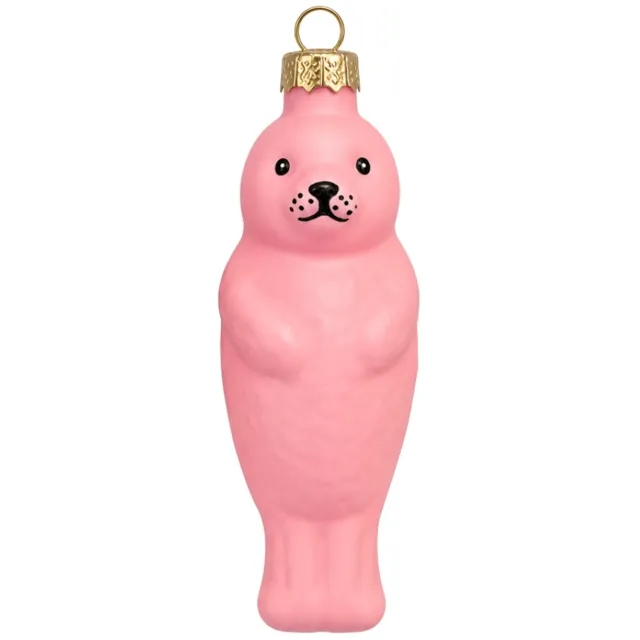 Studio Yulisse Roze babyzeehond kerstornament - Studio Yulisse