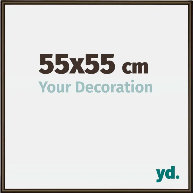yd. Your Decoration - Fotolijst 55x55 cm - Aluminium - Walnoot Structuur - New York