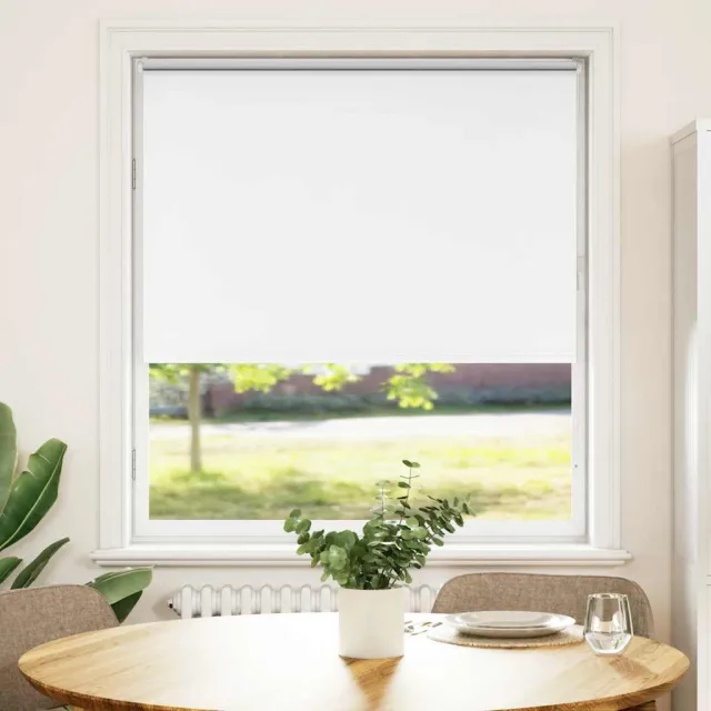 vidaXL Rolgordijn verduisterend 90x150cm stofbreedte 85,7 cm polyester Wit