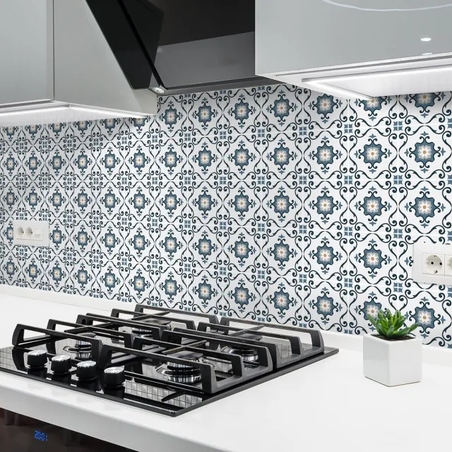 Ambiance Sticker Zelfklevende tegelmuurstickers voor keuken en badkamer - 30 tegelstickers, Azulejos Gaeticia - 30 stickers, 10x10cm Multi color
