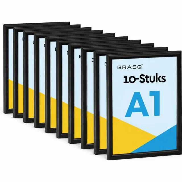Brasq Kliklijst A1 - Zwart - 25mm - Fotolijst - Kader - Posterlijst - Wissellijst - OMDOOS
