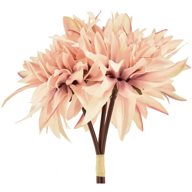 Viana Dahlia kunstbloemen roze bloesem Ø15cm L28cm 3 st