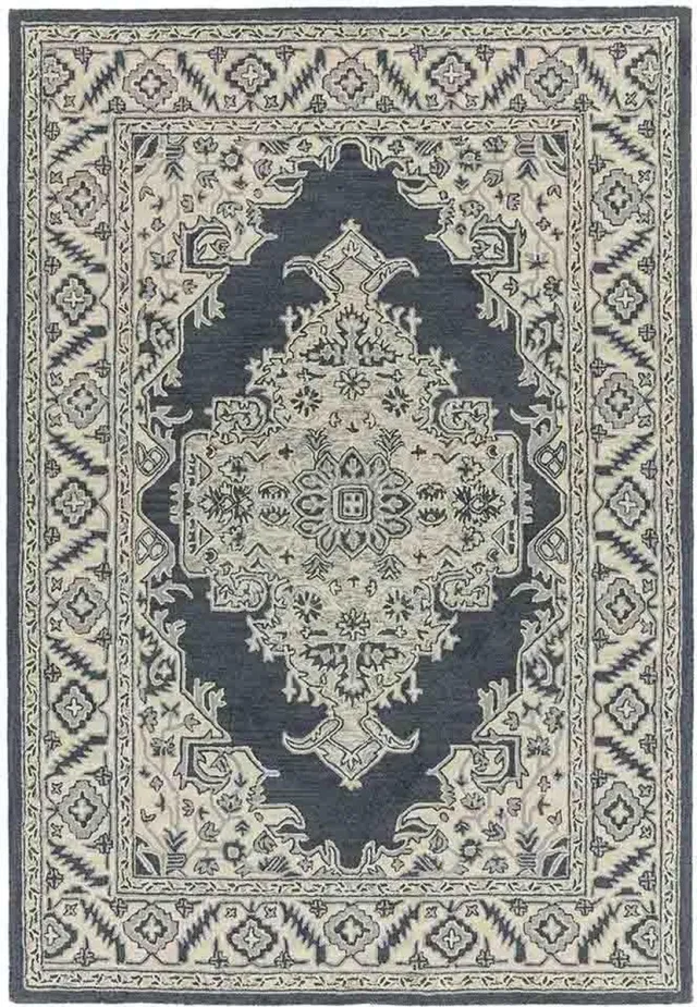Eazy Living Easy Living - bronte-fine-Loop-Rug-Shadow Vloerkleed - 160x230 - Rechthoek - Laagpolig,Vintage Tapijt - Klassiek - Antraciet, Beige