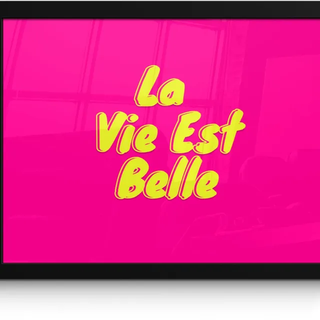 FrameYourWall Poster in lijst - Fotolijst 40x30 cm - Posters - Quote - Retro - Roze - Posterlijst zwart - Decoratie - Wanddecoratie woonkamer - Muurdecoratie slaapkamer