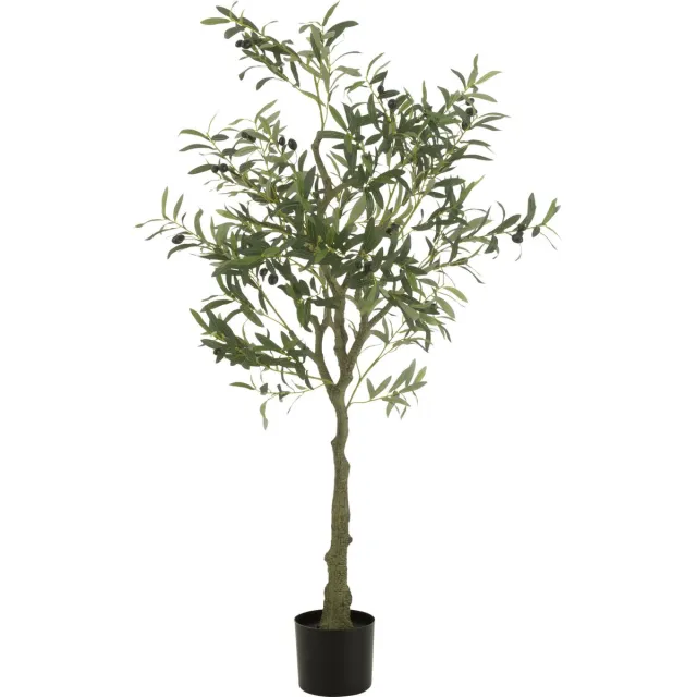 J-Line olijfboom in pot - kunststof - groen - small