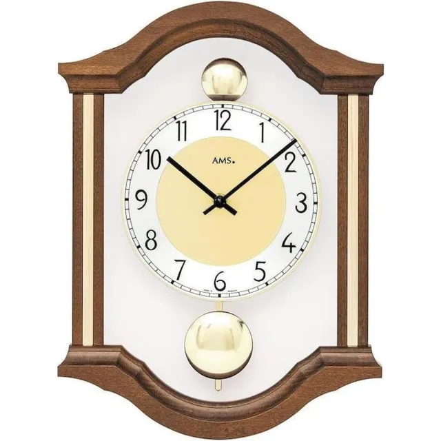 AMS Doppel-Wandklokken AMS - 7447-1 bruin