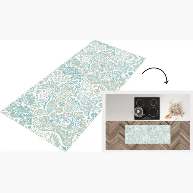 KitchenYeah Keukenloper - Loper keuken - Vlinders - Patronen - Abstract - Keukenloper vinyl multicolor