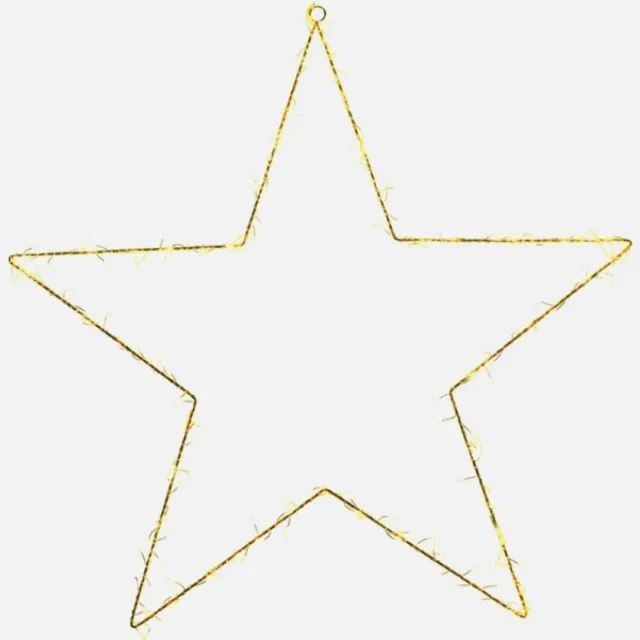 Sirius Liva Kerstster - Kerst - Ster - Lichtdecoratie figuur - Transparant, goud - 190 LED lampjes - Ø70 cm