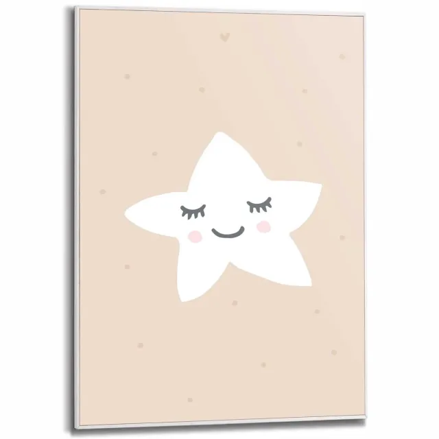 Reinders Schilderij Kleine ster - 70 x 50 - Hout - REINDERS Beige Wit
