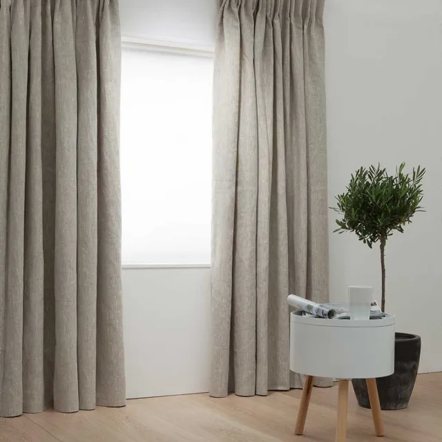 Linnenlook Gordijnen Linnen Gordijnen® Klant-en-klaar Gordijn van 100% linnen 140 x 270 cm ~ Peper & Zout 152 ~ Gevoerd/Verduisterend Peper & Zout 152 - Verduisterend - 1 stuk