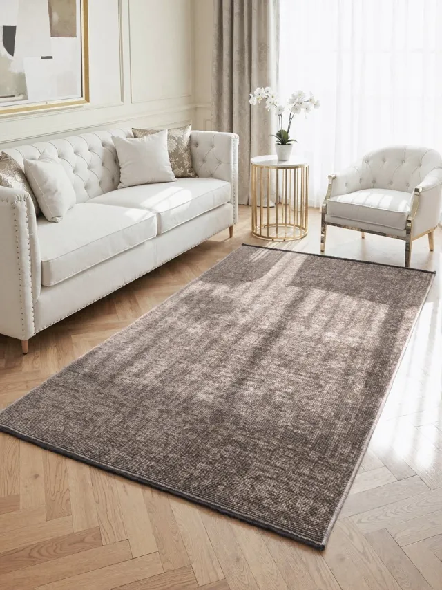 flycarpets Prisma - Laagpolig Vloerkleed - Vintage / Modern Tapijt - Beige - 120x170 cm