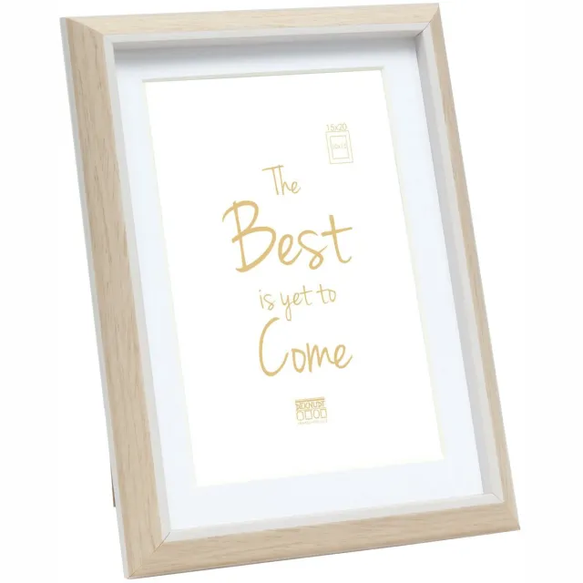Deknudt Frames fotolijst S46WG3 P1 - lichte houtkleur/wit - 10x15 / 15x20 cm naturel