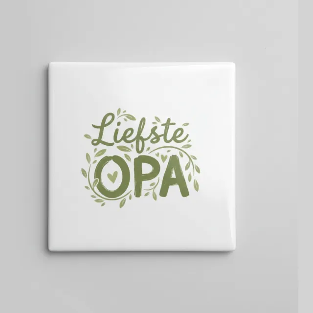 Nevolis Liefste Opa Decoratieve Tegel – Lieve Familie Tekst Wanddecoratie – Keramische Tegel 15 × 15 cm Multi Color