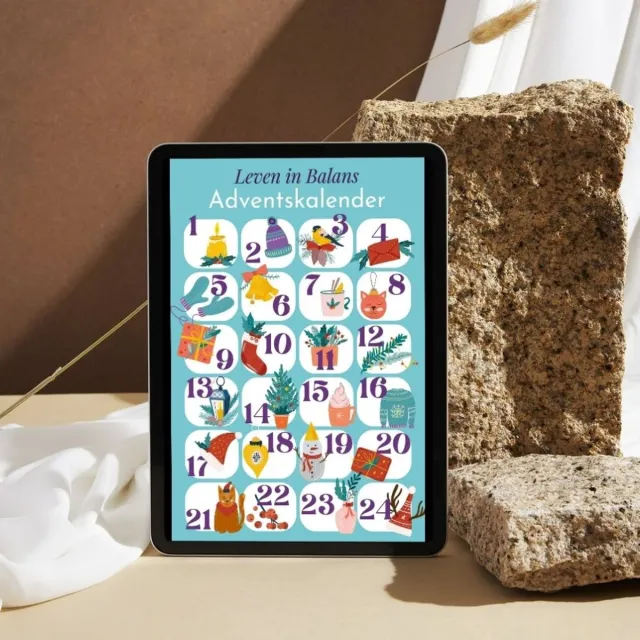 Je Leven in Balans Adventskalender - Adventskalender - Zelfontwikkeling - Kerst - Digitaal - Interactief Roze
