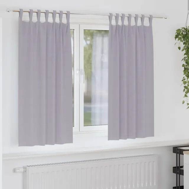 vidaXL Zwart-out Gordijnen met Ringen 2 st Metaalgrijs 175 x 140 cm