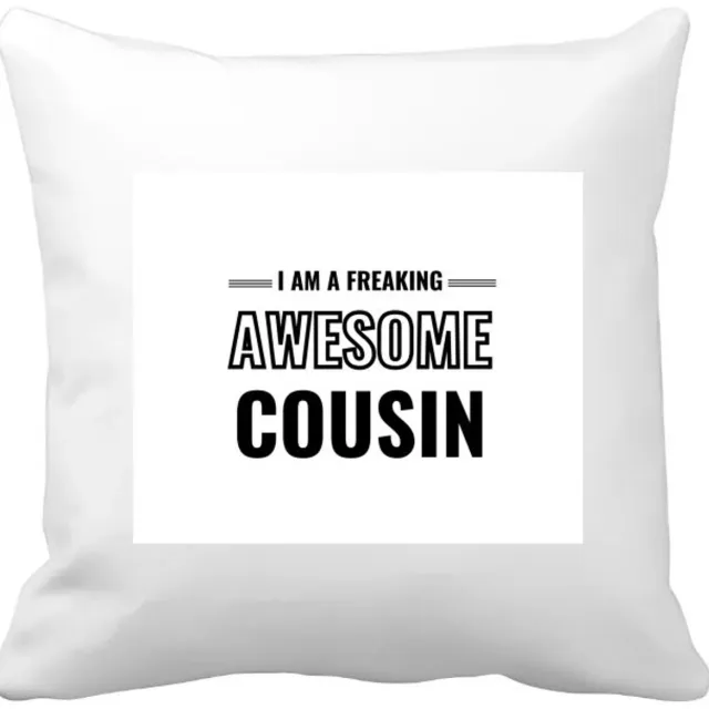 Akyol i am a freaking awesome cousin Kussen hoes - Neef - de meest geweldigste neef - verjaardagscadeau - verjaardag - cadeau - cadeautje voor neef - neef artikelen - kado - geschenk - gift - 40 bij 40 cm Multicolor
