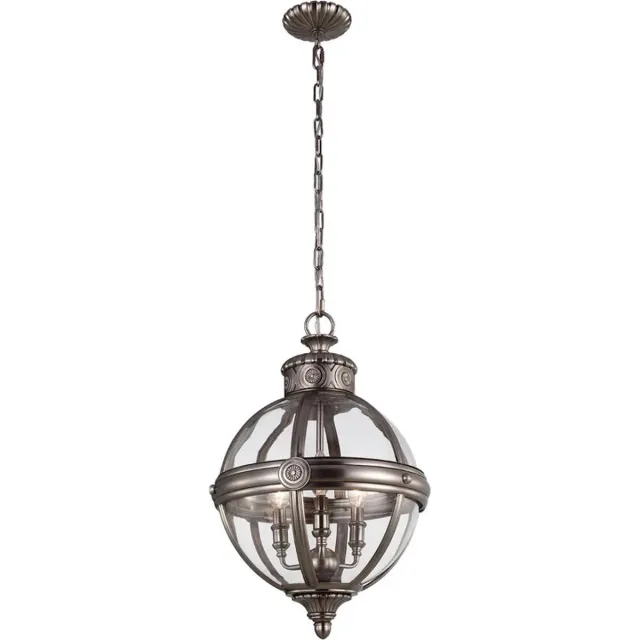 Steady Lighting Landelijke Kroonluchter - Steady Lighting - Metaal - Landelijk - E14 - L: 37.1cm - Voor Binnen - Woonkamer - Eetkamer - Zilver