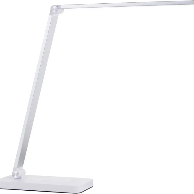 Brilliant Florence - Bureaulamp - LED 5W - 2700K-6500K - CCT - 3-Steps Dimbaar - Draadloze oplaadfunctie - USB - Wit