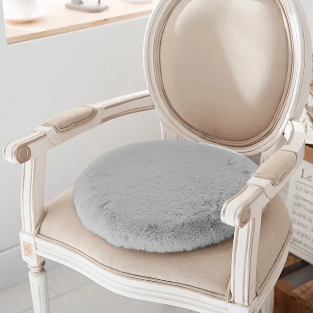 Ulisem Super Soft Ronde Pluche Zitkussen - Stoelkussen - Zitcomfort - Antislip - Wasbaar - Grijs - Voor Kruk Stoel Vloer - Zacht Donzig - Veelzijdig Gebruik - Woonkamer Kantoor Buiten - Hoge Dichtheid Schuim - Modieus Design