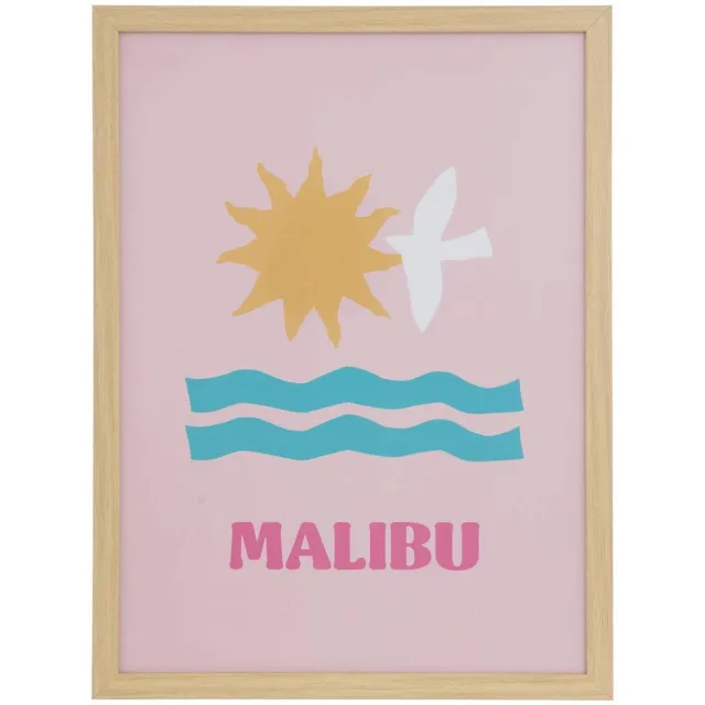 Atmosphera Créateur d'intérieur® Ingelijste poster met grafisch stadsontwerp LIBE Rose petale